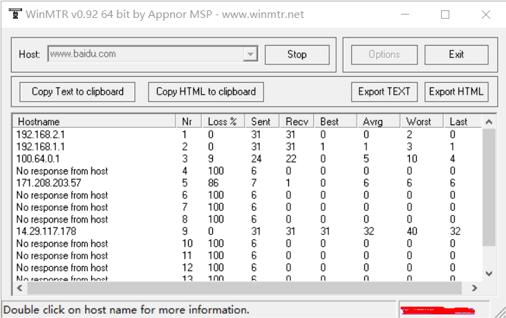 WinMTR:网络测试神器!一键诊断丢包、延迟问题(附教程) WinMTR:网络测试神器!一键诊断丢包、延迟问题(附教程)