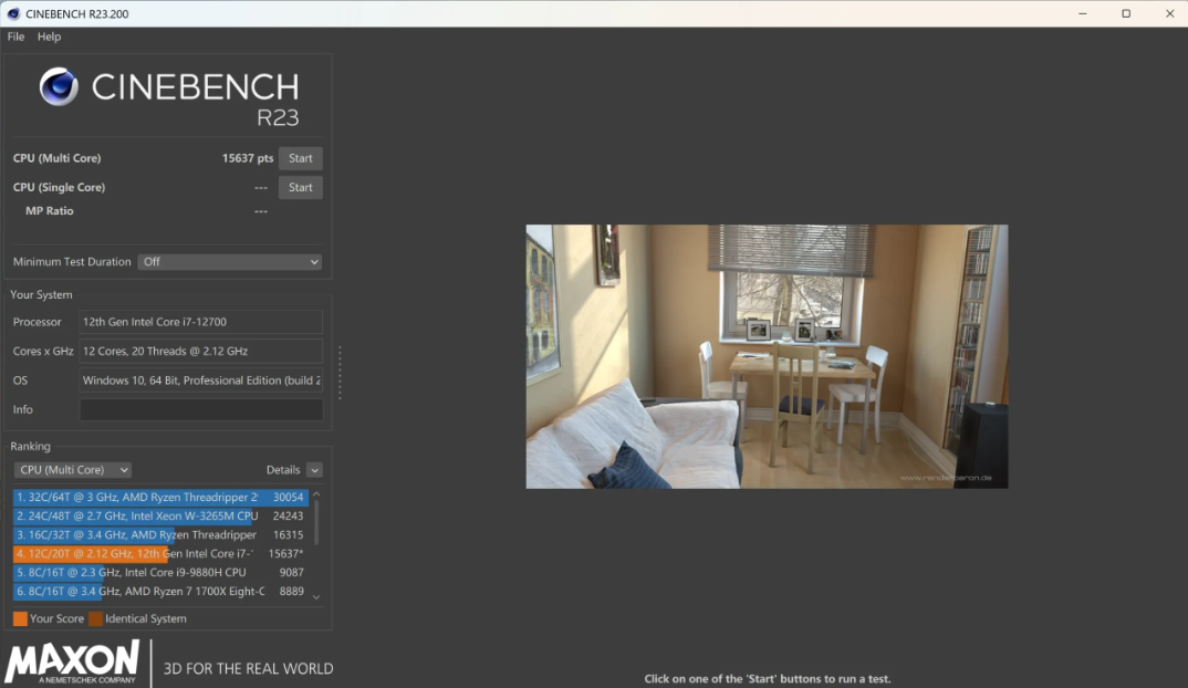 Cinebench R23：CPU/GPU 性能跑分神器，单核多核成绩一看便知（附下载）