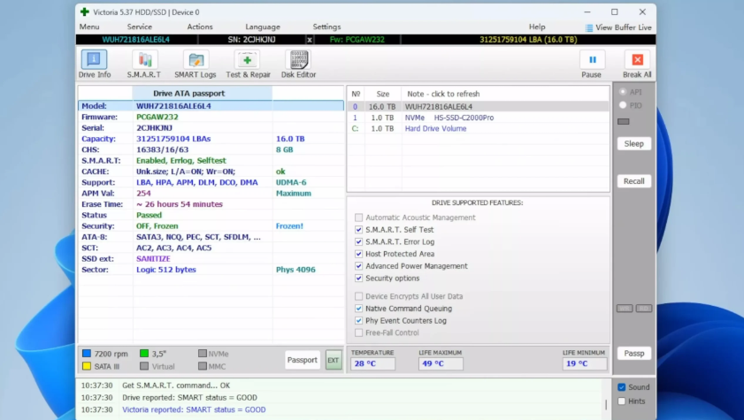 Victoria：硬盘诊断与修复工具，检测硬盘问题、修复坏道全搞定