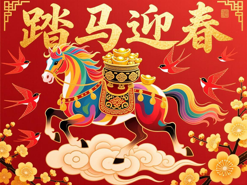 拜年神曲《踏马迎春》又名《我踏马送你祝福》完整版送给大家，祝各位没忧愁